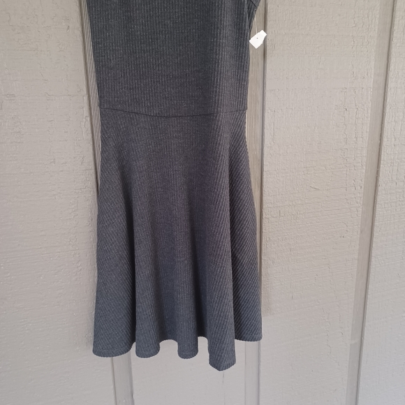BP Sleeveless Rib Minidress Size XS Color Charcoal Grey Preppy - Picture 3 of 13